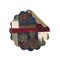 Rutherford Rustic Lodge Cotton Quilted Round Reversible Thanksgiving Placemats Set of 6, 17"